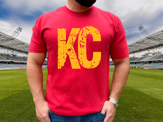 KC T-Shirt | Kansas City Football Shirts for Him | Plus Size KC Graphic T | Kansas City Baseball Tee | Kansas T-shirts | KC Soccer T Shirt for Her