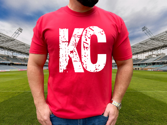 KC T-Shirt | Kansas City Football Shirts for Him | Plus Size KC Graphic T | Kansas City Baseball Tee | Kansas T-shirts | KC Soccer T Shirt for Her