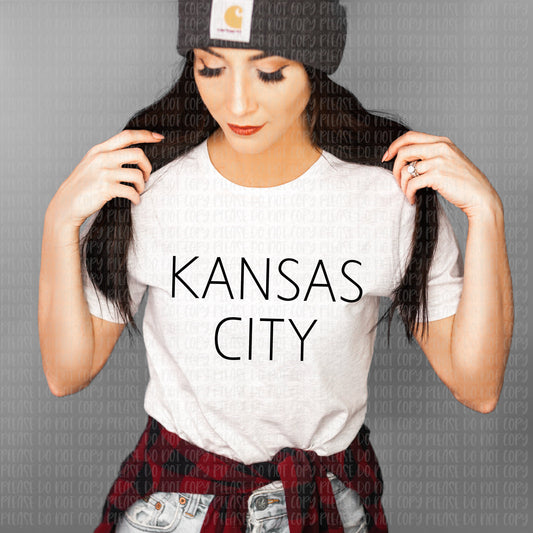 Kansas City | Black Kansas City Shirt | KC Graphic Tee | Kansas City Shirts for Him | Cute Super Bowl Shirts for Her | Plus Size Football T-Shirt