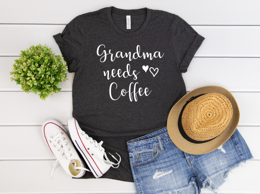 Grandma Needs Coffee T-Shirt | Mother's Day Shirt | Soft Mom Tee